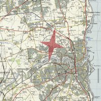 Sunderland Old Map Square Melamine Coaster Set of 8