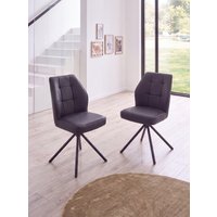 Vierfußstuhl, 2er Set, schwarz