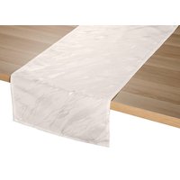 Discreet tafelkleed in marmerlook, Crème, Maat 101 (loper, 40/90 cm)
