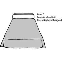 Sprei met geruite quilting en lintbinding, Beige, Maat 906 (Voor Frans bed, 220 x 250 cm)