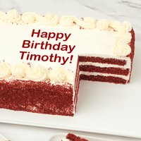 Personalized Red Velvet Sheet Cake