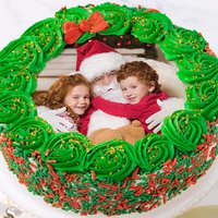 Happy Holidays Photo Cake