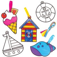 Seaside Suncatcher Decorations (Pack of 8) Decoration Craft Kits