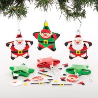 Santa Christmas Elf Star Bauble Kits Pack Of 6 Christmas Crafts Santa Christmas Elf Star Bauble Kits Pack Of 6 Christmas Crafts