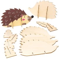 Stand-Up Wooden Hedgehogs (Pack of 6) Decoration Craft Kits