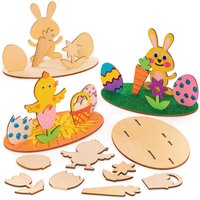 Easter 3D Wooden Scene Kits (Pack of 4) Easter Crafts For Kids