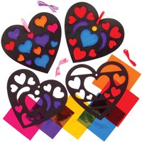 Click to view product details and reviews for Heart Stained Glass Effect Decoration Kits Pack Of 6 3 Designs Coloured Cellophane Hanging Ribbon Included. Click to view product details and reviews for Heart Stained Glass Effect Decoration Kits Pack Of 6 3 Designs Coloured Cellophane Hanging Ribbon Included.
