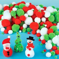 Click to view product details and reviews for Christmas Pom Poms Value Pack Pack Of 210 Christmas Craft Supplies 3 Assorted Colours Red Green White.