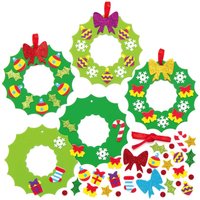Christmas Wreath Mix & Match Decoration Kits (Pack of 8) Christmas Crafts, Assorted Designs