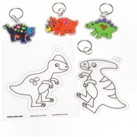 Dinosaur Super Shrink Keyrings (Pack of 8) Pocket Money Toys