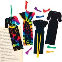 Click to view product details and reviews for Dog Scratch Art Bookmarks Pack Of 12 Decorate Personalise Rainbow Colours Tools Included.