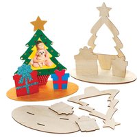 Christmas Scene Wooden Photo Frame Kits (Pack of 4) Christmas Crafts