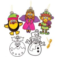 Christmas Wiggle-Eye Suncatcher Decorations (Pack of 8) Christmas Crafts