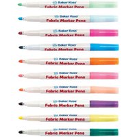 Pastel-Coloured Fabric Pens (Pack of 10) Range Of Colours, Water Resistant