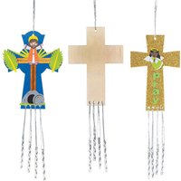Cross Wooden Windchimes (Pack of 4) Decoration Craft Kits