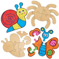 Insect Bug Wooden Jigsaw Puzzles (Pack of 5) Creative Play Toys