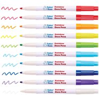 Rainbow Colours Multi Purpose Deco Pens Pack Of 10 Art Supplies Art Materials 8 Assorted Red Orange Yellow Green Blue Violet Indigo White Rainbow Colours Multi Purpose Deco Pens Pack Of 10 Art Supplies Art Materials 8 Assorted Red Orange Yellow Green Blue Violet Indigo White