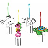 Sealife Suncatcher Windchimes (Pack of 4) Nature Craft Kits