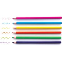 Neon Colouring Pencils (Per 2 boxes) Drawing 6 assorted neon colours per box - Pink, Yellow, Green, Orange, Blue & Purple
