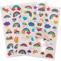 Rainbow Rub-On Transfer Stickers (Pack of 120) Stickers