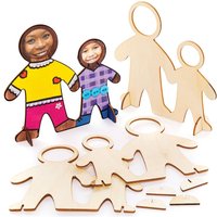 Wooden People Photo Frames (Pack of 4) Decoration Craft Kits