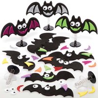 Bat Jump Up Kits Pack Of 8 Halloween Crafts 8 Bat Colours Purple Red Green Silver Orange Yellow Pink Blue Bat Jump Up Kits Pack Of 8 Halloween Crafts 8 Bat Colours Purple Red Green Silver Orange Yellow Pink Blue