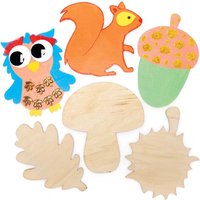 Autumn Wooden Templates (Pack of 10) Art Craft Kits