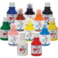 Acrylic Paints Bumper Pack 150ml (Pack of 12) Art Supplies, Art Materials 12 colours - Red, Yellow, Royal Blue, Green, White, Black, Orange, Purple, Lemon, Pink, Light Blue & Brown