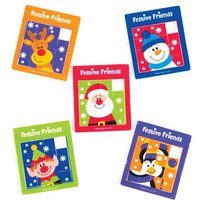 Festive Friends Sliding Puzzles (Pack of 5) Christmas Toys