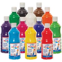 Click to view product details and reviews for Ready Mixed Poster Paints Bumper Pack 600ml Box Of 12 Water Based Paints 12 Assorted Colours Squeezy Bottles. Click to view product details and reviews for Ready Mixed Poster Paints Bumper Pack 600ml Box Of 12 Water Based Paints 12 Assorted Colours Squeezy Bottles.