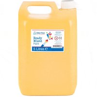 Yellow Ready Mixed Poster Paint 5 Litre (Each) Water-Based Liquid Poster Paint, Art Supplies