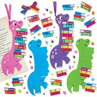 Dinosaur Bookmark Kits (Pack of 6), Book Day Bookmarks