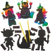 Book Day Scratch Art Magnets (Pack of 12), Book Day Decorations