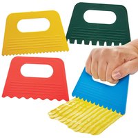 Paint & Texture Art Scrapers (Pack of 4) 4 colours - Red, Yellow, Green & Blue
