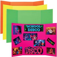 Small Neon Presentation Boards (Pack of 4) 4 assorted neon colours - Pink, Yellow, Green & Orange