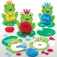 Frog Pom Pom Kits Pack Of 3 Art Craft Kits 3 Assorted Wool Colours Pink Yellow Blue Frog Pom Pom Kits Pack Of 3 Art Craft Kits 3 Assorted Wool Colours Pink Yellow Blue