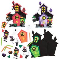 Haunted House Witches Door Kits (Pack of 4) Halloween Crafts