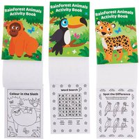 Rainforest Animal Activity Books (Pack of 12) Creative Play Toys