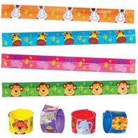 Jungle Chums Snap-On Bracelets (Pack of 8) Jewellery