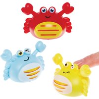 Crab Pull Back Racers (Pack of 6) Pocket Money Toys 3 assorted colours - Red, Yellow & Blue