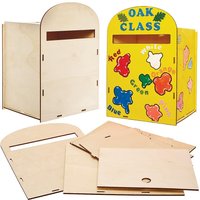 Wooden Post Box Kit (Each) Self-Assemble, 23cm x 23cm x 33cm, Instructions Included