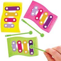 Mini Toy Xylophones Pack Of 3 Pocket Money Toys Assorted Colours Mini Toy Xylophones Pack Of 3 Pocket Money Toys Assorted Colours