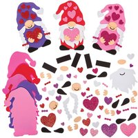 Love Heart Gonks Mix & Match Magnet Kits (Pack of 8), Valentines Crafts for Kids