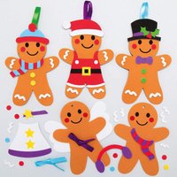 Gingerbread Man Foam Mix & Match Decoration Kits (Pack of 8) Christmas Crafts