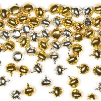 Gold & Silver Jingle Bells (Pack of 150) Christmas Craft Supplies, Embellishments, Size 10mm