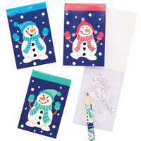 Jolly Snowman Mini Notebooks (Pack of 12) Christmas Toys