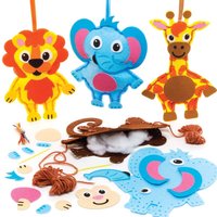 Click to view product details and reviews for Jungle Animal Sewing Kits Pack Of 4 Sewing Weaving Craft Kits.