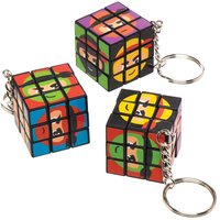 Ninja Puzzle Cube Keyrings (Pack of 4) Creative Play Toys