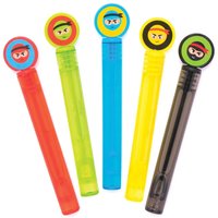 Ninja Touchable Bubbles (Pack of 10) Pocket Money Toys 5 assorted tube colours - Blue, Green, Yellow, Red & Black
