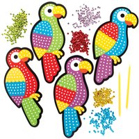Click to view product details and reviews for Parrot Sequin Craft Kits Pack Of 4 Craft Kits For Kids 5 Sequin Colours Blue Red Purple Yellow Green.